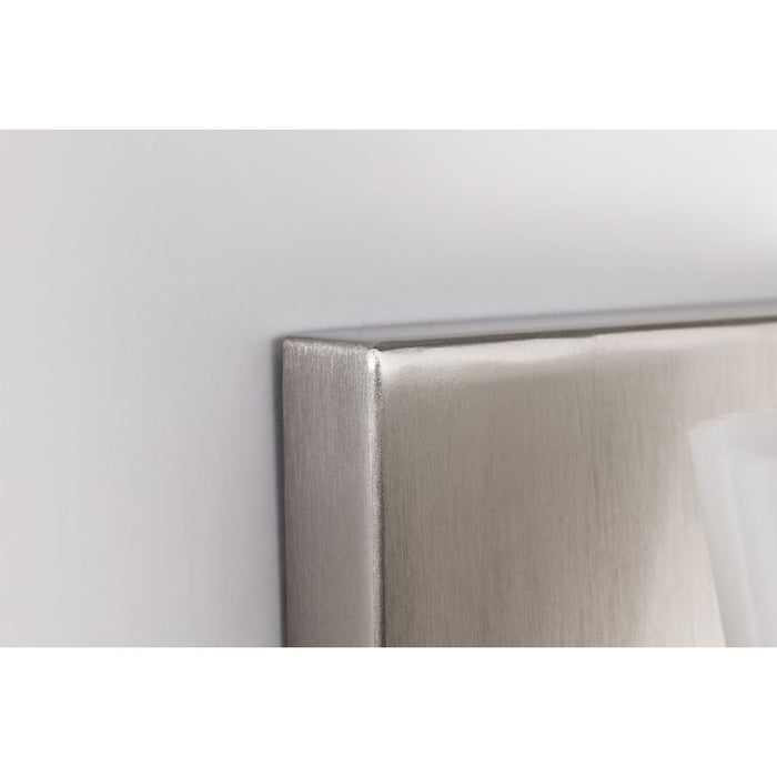 SATCO/NUVO Royale 1 Light Vanity Brushed Nickel Finish Ribbed White Glass (60-8731)