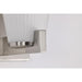 SATCO/NUVO Royale 1 Light Vanity Brushed Nickel Finish Ribbed White Glass (60-8731)