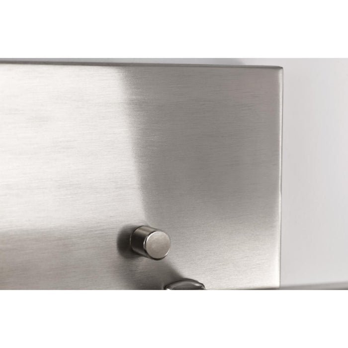 SATCO/NUVO Royale 2 Light Vanity Brushed Nickel Finish Ribbed White Glass (60-8732)