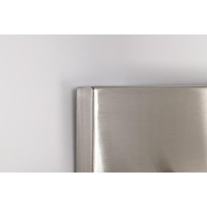 SATCO/NUVO Royale 3 Light Vanity Brushed Nickel Finish Ribbed White Glass (60-8733)