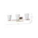 SATCO/NUVO Royale 3 Light Vanity Brushed Nickel Finish Ribbed White Glass (60-8733)