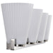 SATCO/NUVO Royale 4 Light Vanity Brushed Nickel Finish Ribbed White Glass (60-8734)