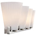 SATCO/NUVO Royale 4 Light Vanity Brushed Nickel Finish Ribbed White Glass (60-8734)