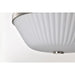SATCO/NUVO Royale 3 Light Flush Mount Brushed Nickel Finish Ribbed White Glass (60-8735)