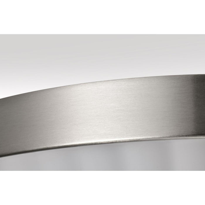 SATCO/NUVO Royale 3 Light Flush Mount Brushed Nickel Finish Ribbed White Glass (60-8735)
