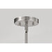 SATCO/NUVO Royale 6 Light Chandelier Brushed Nickel Finish Ribbed White Glass (60-8736)