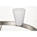 SATCO/NUVO Royale 6 Light Chandelier Brushed Nickel Finish Ribbed White Glass (60-8736)