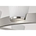 SATCO/NUVO Royale 6 Light Chandelier Brushed Nickel Finish Ribbed White Glass (60-8736)