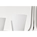 SATCO/NUVO Royale 6 Light Chandelier Brushed Nickel Finish Ribbed White Glass (60-8736)
