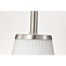 SATCO/NUVO Royale Mini Pendant Brushed Nickel Finish Ribbed White Glass (60-8737)