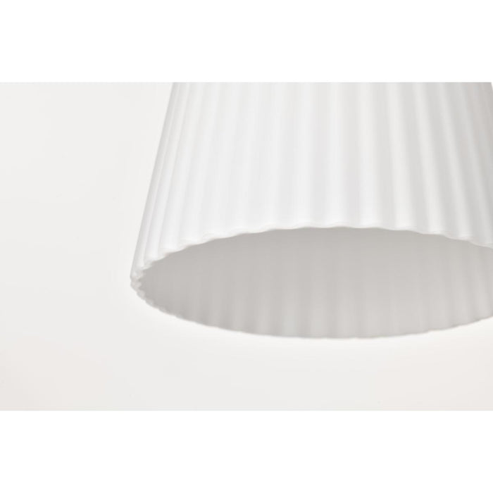 SATCO/NUVO Royale Mini Pendant Brushed Nickel Finish Ribbed White Glass (60-8737)