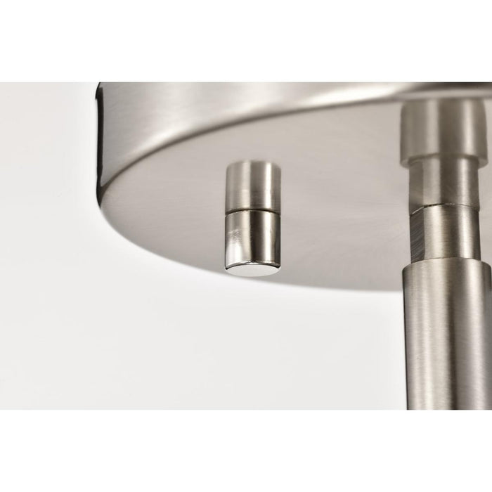 SATCO/NUVO Royale Mini Pendant Brushed Nickel Finish Ribbed White Glass (60-8737)