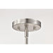 SATCO/NUVO Royale Mini Pendant Brushed Nickel Finish Ribbed White Glass (60-8737)