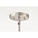 SATCO/NUVO Royale Large Pendant Brushed Nickel Finish Ribbed White Glass (60-8738)