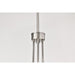 SATCO/NUVO Royale 8 Light Chandelier Brushed Nickel Finish Ribbed White Glass (60-8739)