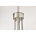 SATCO/NUVO Royale 8 Light Chandelier Brushed Nickel Finish Ribbed White Glass (60-8739)
