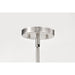 SATCO/NUVO Royale 8 Light Chandelier Brushed Nickel Finish Ribbed White Glass (60-8739)