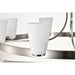SATCO/NUVO Royale 8 Light Chandelier Brushed Nickel Finish Ribbed White Glass (60-8739)