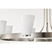 SATCO/NUVO Royale 8 Light Chandelier Brushed Nickel Finish Ribbed White Glass (60-8739)