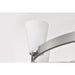 SATCO/NUVO Royale 8 Light Chandelier Brushed Nickel Finish Ribbed White Glass (60-8739)