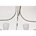 SATCO/NUVO Royale 8 Light Chandelier Brushed Nickel Finish Ribbed White Glass (60-8739)