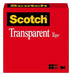 3M - 07456 Scotch Transparent Tape 600 Clear 1/2 Inch X 1296 Inch Boxed (7000029140)