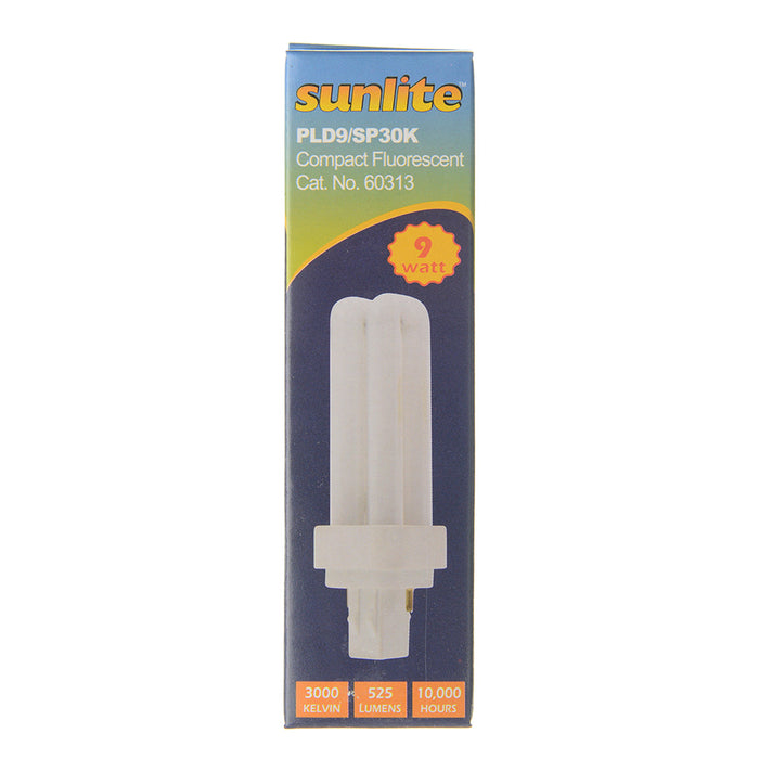 Sunlite PLD9/SP30K Compact Fluorescent 3000K 9W 525Lm PLD G23-2 Non-Dimmable (60313-SU)