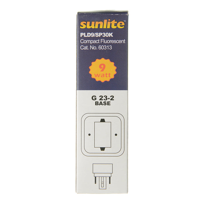 Sunlite PLD9/SP30K Compact Fluorescent 3000K 9W 525Lm PLD G23-2 Non-Dimmable (60313-SU)