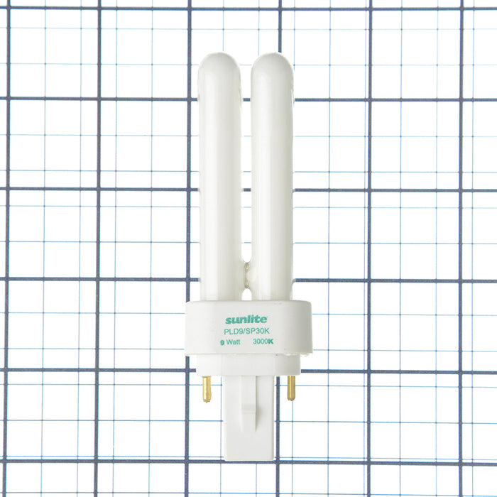 Sunlite PLD9/SP30K Compact Fluorescent 3000K 9W 525Lm PLD G23-2 Non-Dimmable (60313-SU)