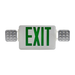 Sylvania EXITCOMBO1A/GDVTHS/U/WH/EM Exit Sign Combination LED 1A Green Letters 120/277V Surface Mounted White Finish 6000K (60760)