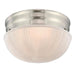 Westinghouse 7 Inch 10W LED Light Fixture Flush Mount Brushed Nickel Finish Frosted Fluted Glass (6107200)