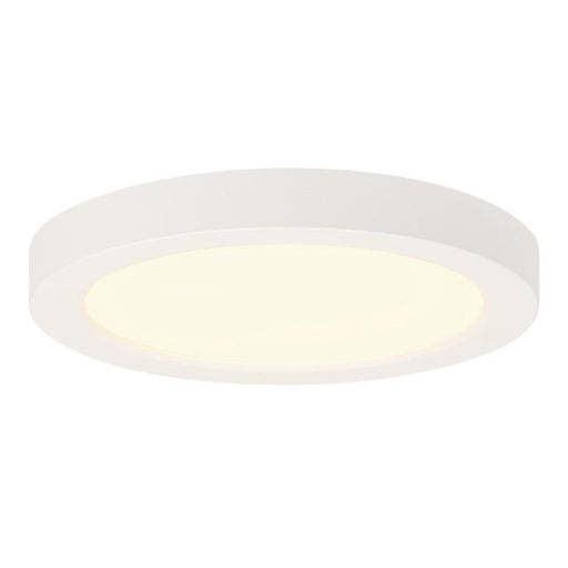 Westinghouse 5 Inch 11W LED Light Fixture Flush Mount With Color Temperature Selection White Finish White Frosted Shade (6111900)