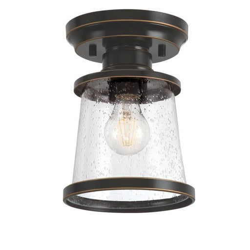 Westinghouse 7 Inch Emma Jane 1 Light Fixture Semi-Flush Amber Bronze Finish (6113000)