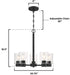 Westinghouse Sylvestre 5-Light Indoor Chandelier Matte Black Finish With Clear Glass (6115300)