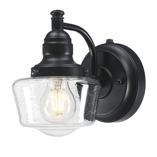 Westinghouse Wall Fixture Matte Black Finish Clear Seeded Glass (6121200)