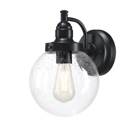 Westinghouse Wall Fixture Matte Black Finish Clear Seeded Glass (6121300)