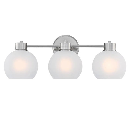 Westinghouse 3 Light Wall Fixture Brushed Nickel Finish Frosted Glass (6124800)