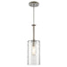 Westinghouse Mini Pendant Industrial Steel Finish Clear Hammered Glass (6125200)
