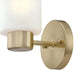 Westinghouse 1 Light Wall Fixture Champagne Brass Finish Frosted Glass (6126400)