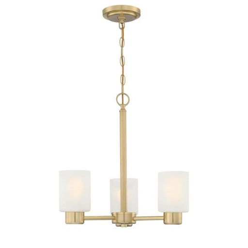 Westinghouse 3 Light Chandelier Champagne Brass Finish Frosted Glass (6126900)