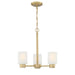 Westinghouse 3 Light Chandelier Champagne Brass Finish Frosted Glass (6126900)