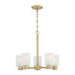 Westinghouse 5 Light Chandelier Champagne Brass Finish Frosted Glass (6127000)