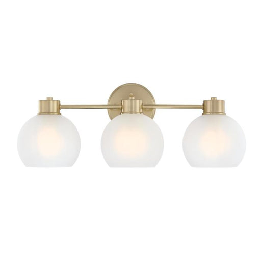 Westinghouse 3 Light Wall Fixture Champagne Brass Finish Frosted Glass (6127700)