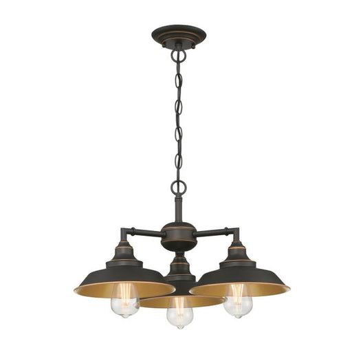 Westinghouse 3 Light Chandelier/Semi-Flush Oil-Rubbed Bronze Finish With Highlights (6129200)