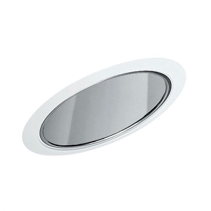 Lithonia 6 Inch Standard Slope Downlight Reflector Cone Trim Clear Alzak White Trim Ring (612 CWH)