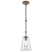 Westinghouse Mini Pendant Barnwood Finish Clear Seeded Glass (6130400)