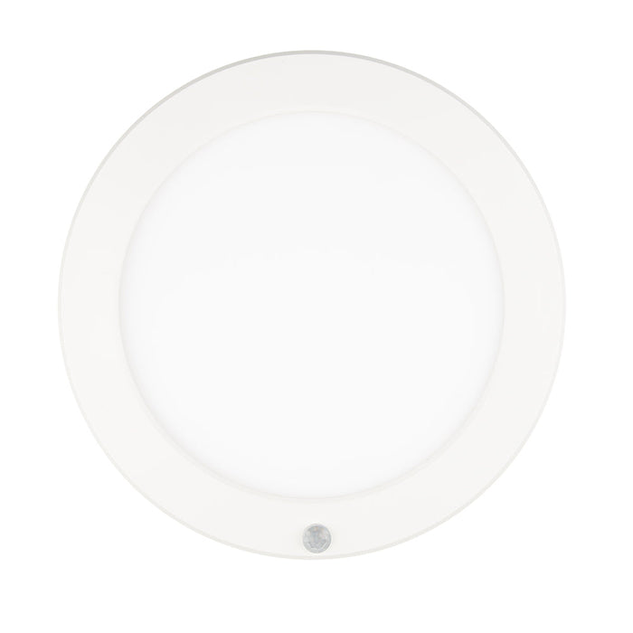 Westinghouse 8 Inch 18W LED Flush With Motion Sensor And CCT Selectable 3000K/4000K/5000K White Finish White Acrylic Shade (6133200)