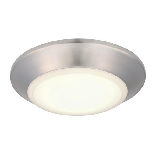 Westinghouse 6 Inch 11W Dimmable LED Surface Mount CCT Selectable 2700K/3000K/3500K/400K/5000K Brushed Nickel Finish Frosted Acrylic Shade (6133900)
