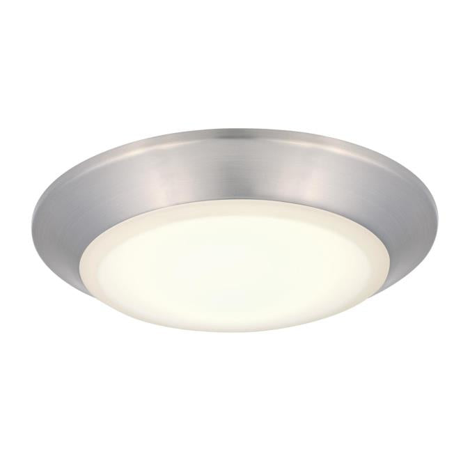 Westinghouse 7.5 Inch 16W Dimmable LED Surface Mount With CCT Selectable 2700K/3000K/3500K/4000K/5000K Brushed Nickel/Frosted Acrylic Shade (6134200)