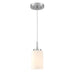 Westinghouse 60W Mini Pendant Brushed Nickel Finish White Opal Glass (6135300)